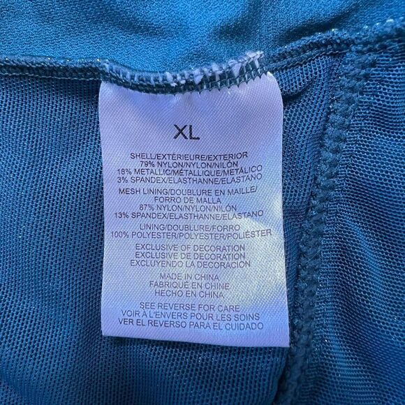 NEW JNY Jones New York Metallic Shimmer One-Piece Swimsuit Bodysuit - Picture 8 of 9